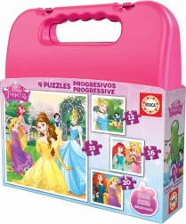 Puzzle in valigetta Disney Principesse 4 in 1