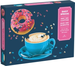 Set puzzle speciale 2 in 1 – donut e tazza di caffè, circa 625 pezzi