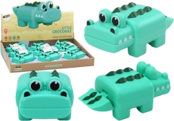 Giocattolo da bagno a carica coccodrillo verde