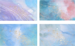 Cartellina in plastica con bottone A4, design marmo, colorata