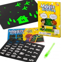 Lavagna magica per disegnare con penna UV per bambini