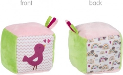 Cubo motorico in tessuto Goki Uccellino/Arcobaleno