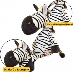 Giocattolo di peluche zebra bianco e nero 25 cm