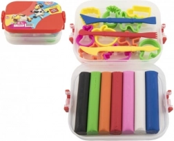 Set di paste modellabili e formine in scatola di plastica