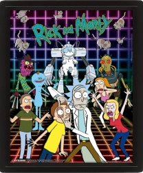 Immagine 3D di Rick e Morty