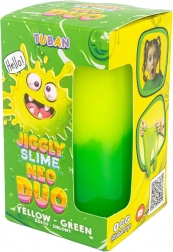 tuban jiggly slime neo duo bicolore giallo‑verde 430 g