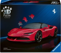Puzzle 3D auto Ferrari SF90 Stradale 108 pezzi con ruote girevoli