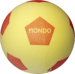 Morbido pallone da calcio in schiuma Mondo giallo 20 cm