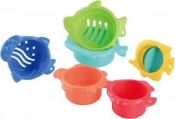 PLAYGO bicchierini da bagno con mulino ad acqua, set da 6 pezzi