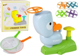 Gioco di abilità Acchiappa il frisbee – dischi volanti con catapulta, blu