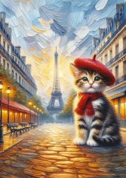 Puzzle Artista di Gatti a Parigi 260 pezzi