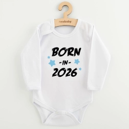 Body neonato con stampa NEW BABY Born in 2026, blu
