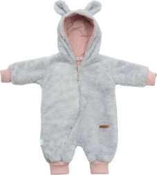 New Baby teddy bear tutina invernale per bambini grigio-rosa