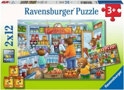 puzzle 2×12 pezzi al supermercato