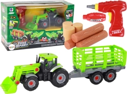 Trattore con rimorchio da montare DIY con cacciavite