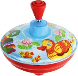 Trottola in metallo con paperelle 13 cm