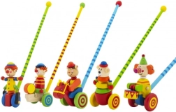 Giocattolo da spingere in legno - clown 60 cm