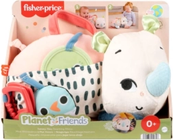 rinoceronte di peluche attivo fisher-price planet friends per gioco sensoriale