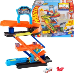 Garage per acrobazie Hot Wheels City trasformabile con macchinina