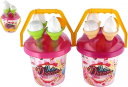 Set da sabbia gelato secchiello rosa
