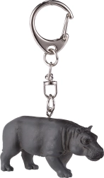 Portachiavi con figurina di ippopotamo
