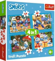 TREFL puzzle Villaggio dei Puffi 4 in 1