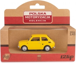 Modello auto Fiat 126p giallo 1:43