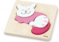 Puzzle in legno per bambini Gattino Viga