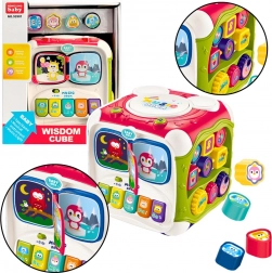 Cubo multifunzionale interattivo a colori per bambini con pianoforte e selezionatore