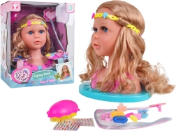 Testa da acconciatura con accessori