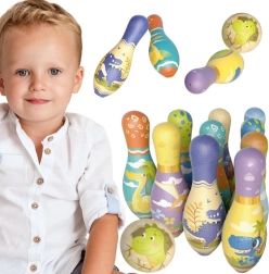 Birilli morbidi per bambini con dinosauri Woopie - 12 pezzi