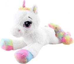 Unicorno di peluche 80 cm bianco