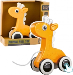 Giraffa gialla da trainare con fischietti