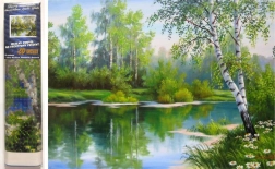 Pittura di diamanti Paesaggio primaverile 30x40 cm