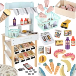 Mercatino in legno LULILO Melo con banchetto e cassa per bambini