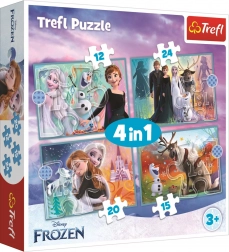 Puzzle Frozen 4v1 (12, 15, 20, 24 pezzi) - Mondo Meraviglioso
