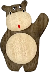 Magnete da frigorifero in legno – ippopotamo