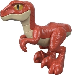Dinosauro MONDO GIURASSICO raptor rosso figurina