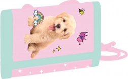 Portafoglio in tessuto per bambini con motivo di animaletti