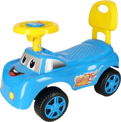 Spingi-auto con clacson, auto sorridente – blu