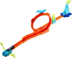 Pista acrobatica Hot Wheels con ostacoli