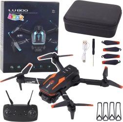 Drone con fotocamera LU800 con luci LED - arancione
