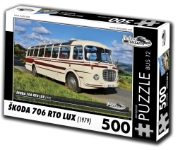 Puzzle Auto d’epoca: Škoda 706 RTO LUX – autobus, 500 pezzi