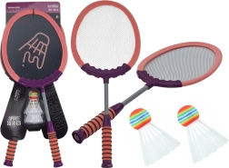 Set di 2 racchette da badminton Palette 2 volani Badminton Rosa