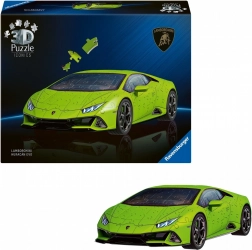 Puzzle 3D RAVENSBURGER Iconics: Lamborghini Huracán Evo, verde, 108 pezzi