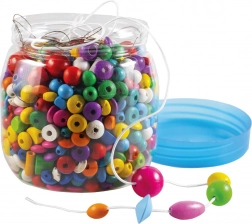 Detoa perline di legno in barattolo