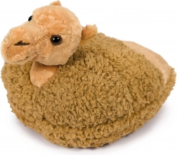 Pantofole di peluche riscaldante Cammello Cozy Noxxiez