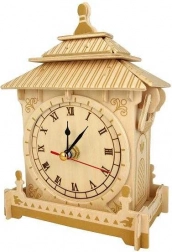 Woodcraft puzzle 3D in legno orologio con meccanismo funzionante