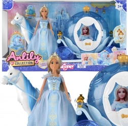 Woopie principessa di ghiaccio Lily con carrozza magica e accessori