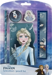 Set scolastico FROZEN – matita, gomma, righello, blocco note (5 pz)